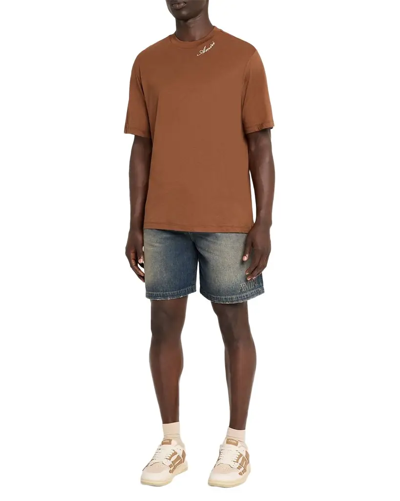 Amiri Men 's Cotton and Modal Logo-Crewneck T-Shirt - Women's Clothing