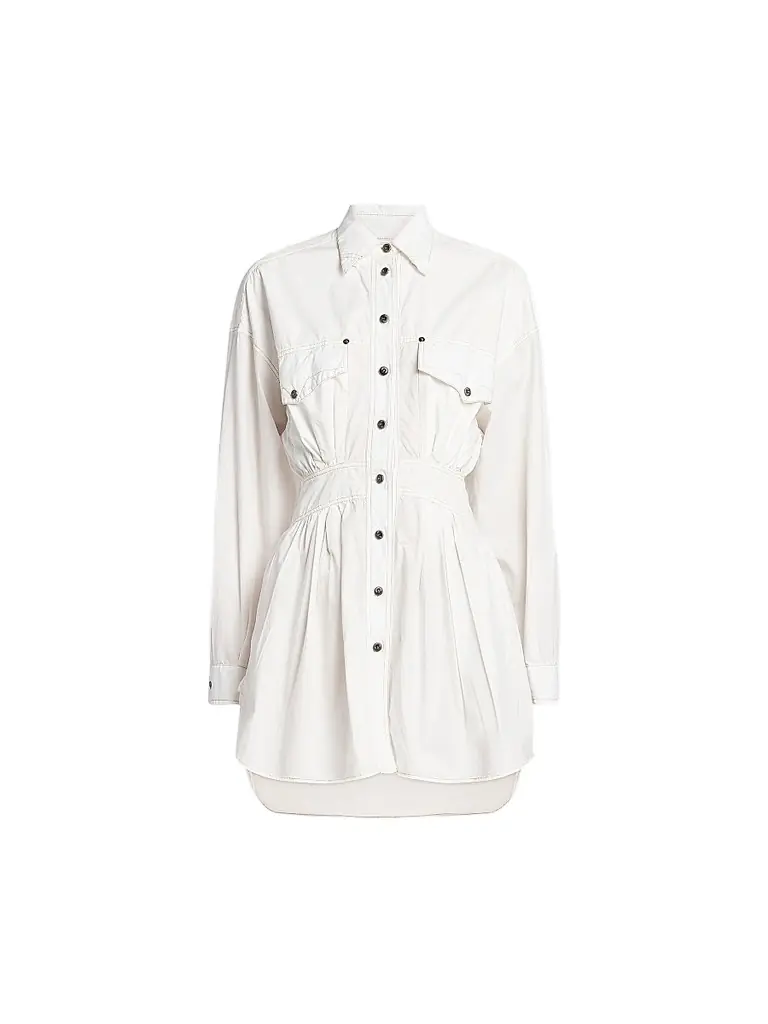 Versace Women's La Vacanza Poplin Cotton Utility Shirtdress - White
