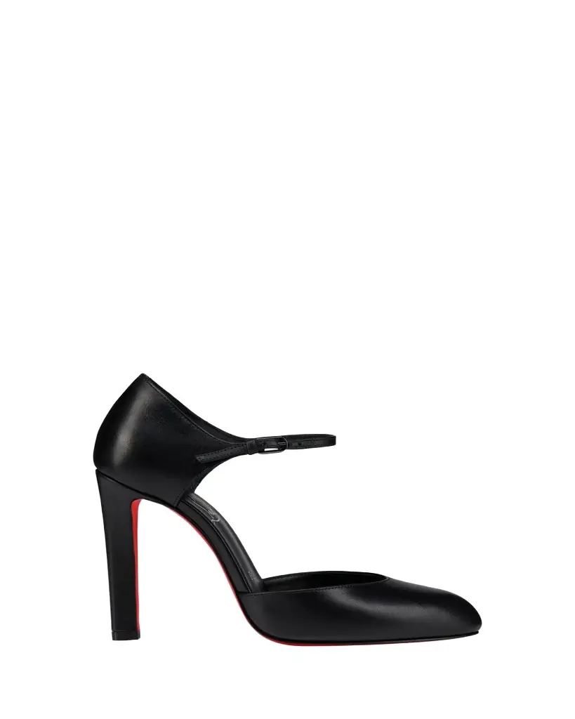 Christian Louboutin 100mm Fanny Demie Leather Ankle-Strap Pumps - Women's Shoes