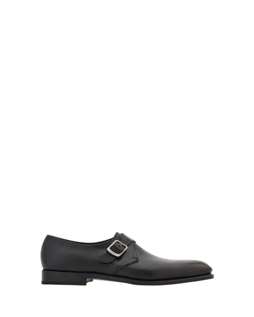 Ferragamo Men's Sullivan Tramezza Leather Monk-Strap Loafers - Women's Shoes