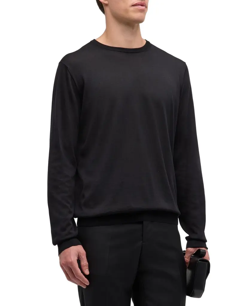 Giorgio Armani Men 's Slim Wool Crewneck Sweater - Women's Clothing