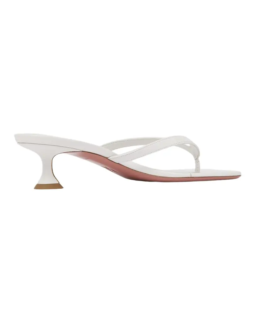 Amina Muaddi 45mm Juliette Leather Thong Sandals - Women's Shoes