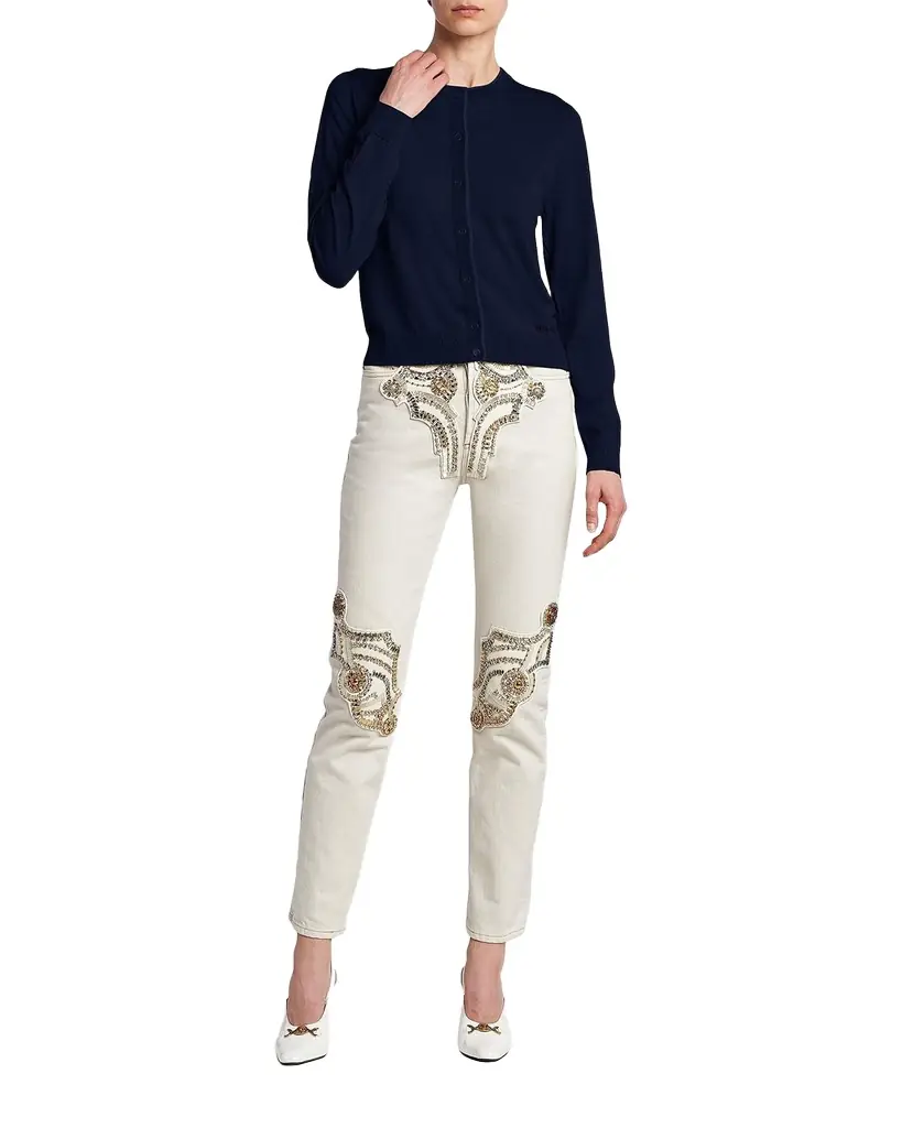 Versace Fine Wool Cardigan - Women's Clothing