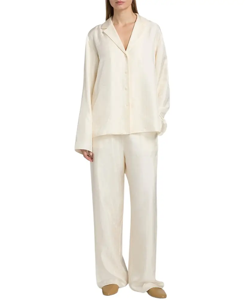 Toteme Monogram Silk Pj Top - Women's Clothing