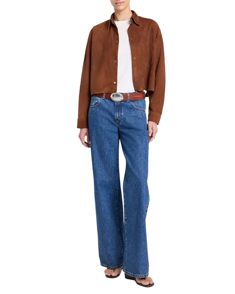 TWP Little Big Joe Shirt in Suede - Women's Clothing