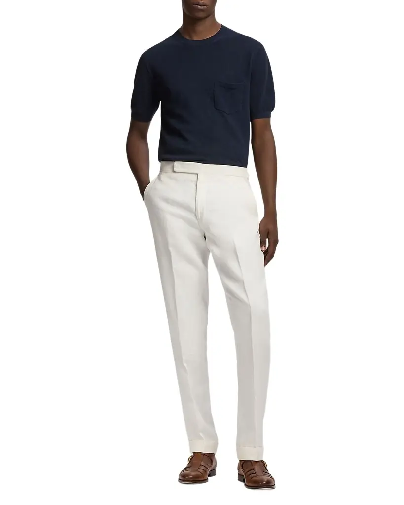 Ralph Lauren Men 's Cotton-Silk Textured Pocket T-Shirt - Women's Clothing
