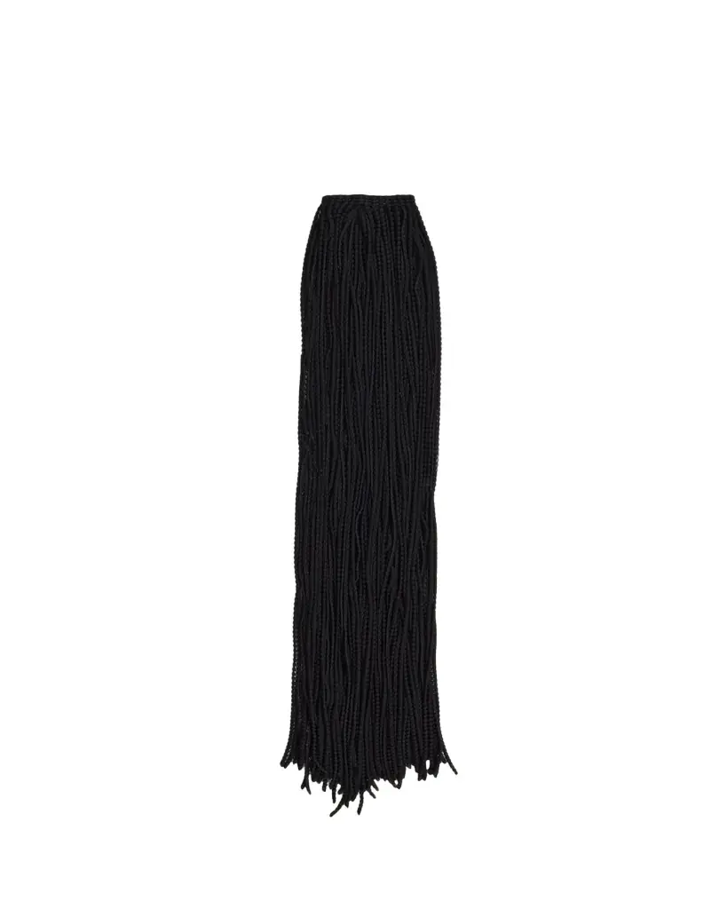 ALAIA Knit Beaded Scarf - Women's Accessories