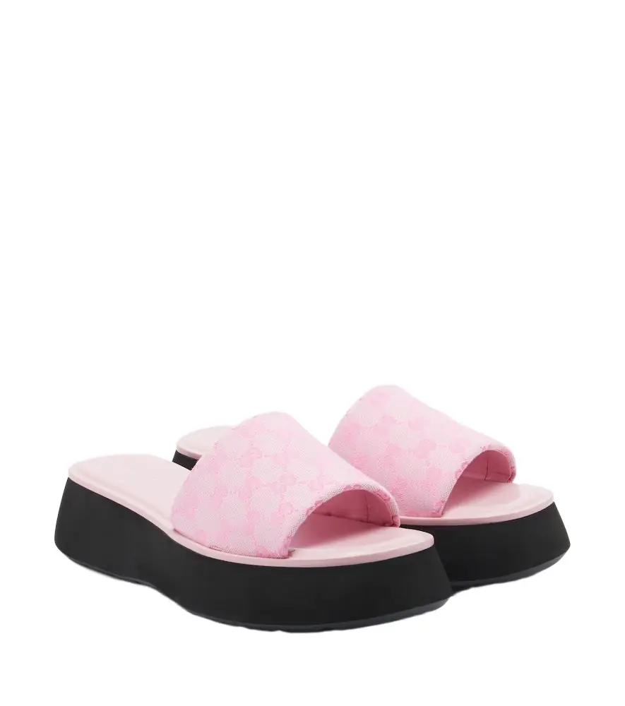 Gucci GG canvas platform slides - Women's Shoes
