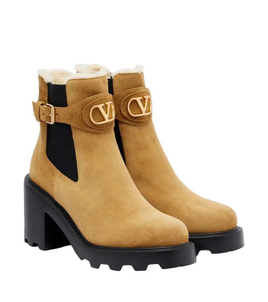 Valentino Garavani Beatle VLogo suede ankle boots - Women's Shoes