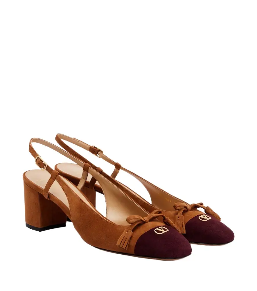 Valentino Garavani Valet Du Roi leather slingback pumps - Women's Shoes