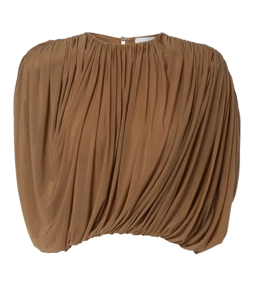 Magda Butrym Draped jersey crop top - Women's Clothing