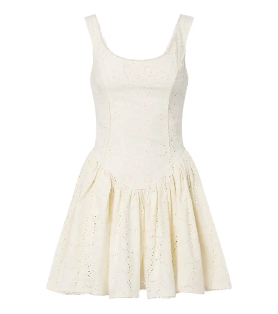 Agua by Agua Bendita Pluma broderie anglaise cotton minidress - Women's Clothing