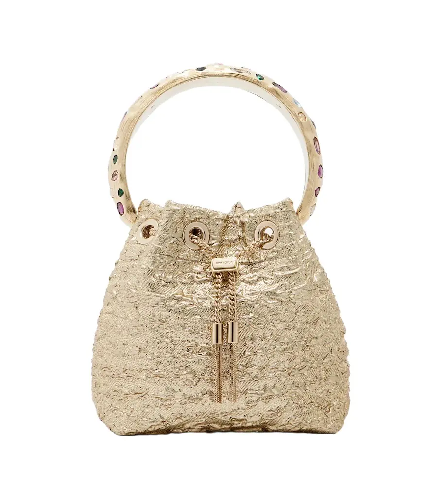 Jimmy Choo Bon Bon Small Lurex bucket bag - Women's Bags