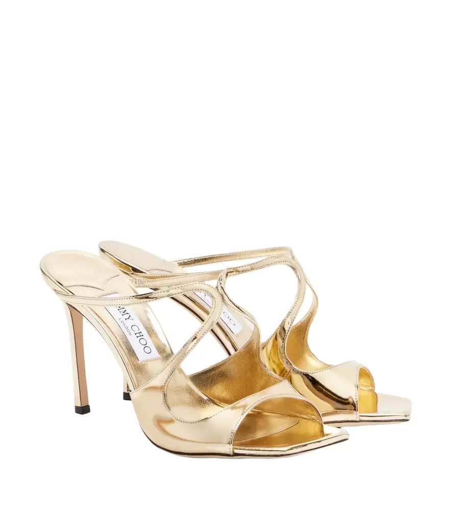 Jimmy Choo Anise metallic leather mules - Women's Shoes