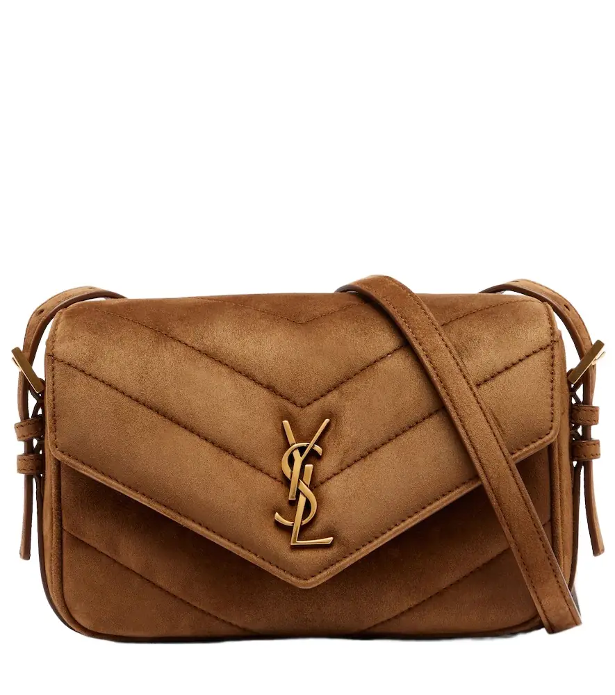 Saint Laurent Loulou Toy matelassé suede crossbody bag - Women's Bags