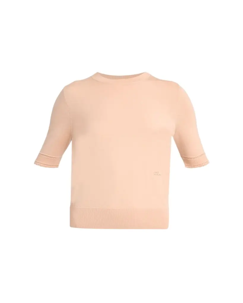 Chloe Short Sleeve Pullover Sweater - Women's Clothing