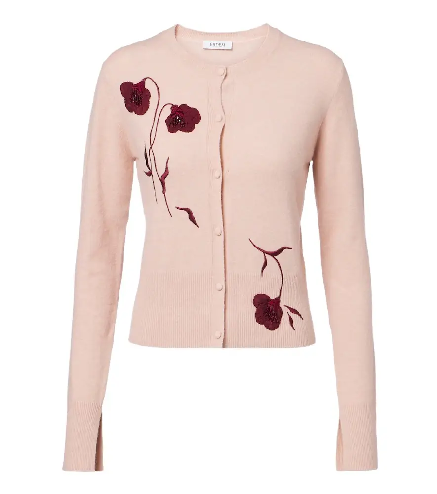Erdem Floral-appliqué cardigan - Women's Clothing
