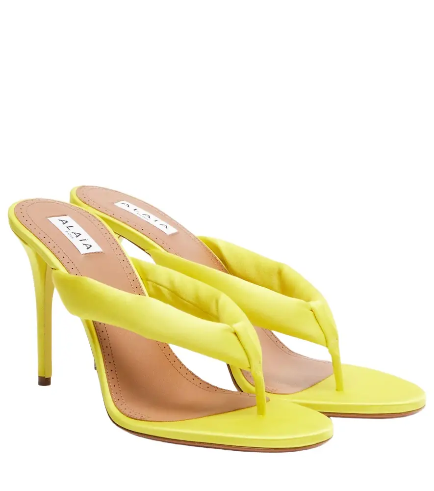 Alaia Alaïa Padded satin sandals - Women's Clothing