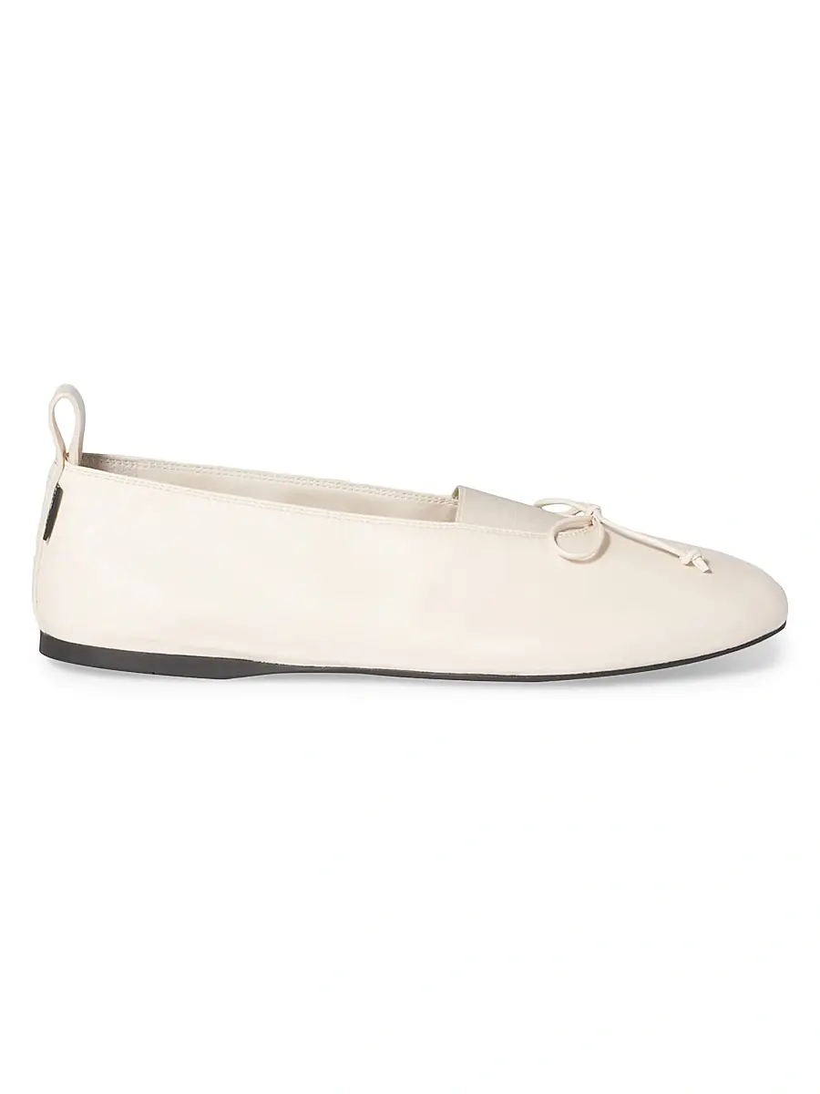 Miu Miu Women's Nappa Leather Ballerinas - Beige Khaki - Women's Shoes
