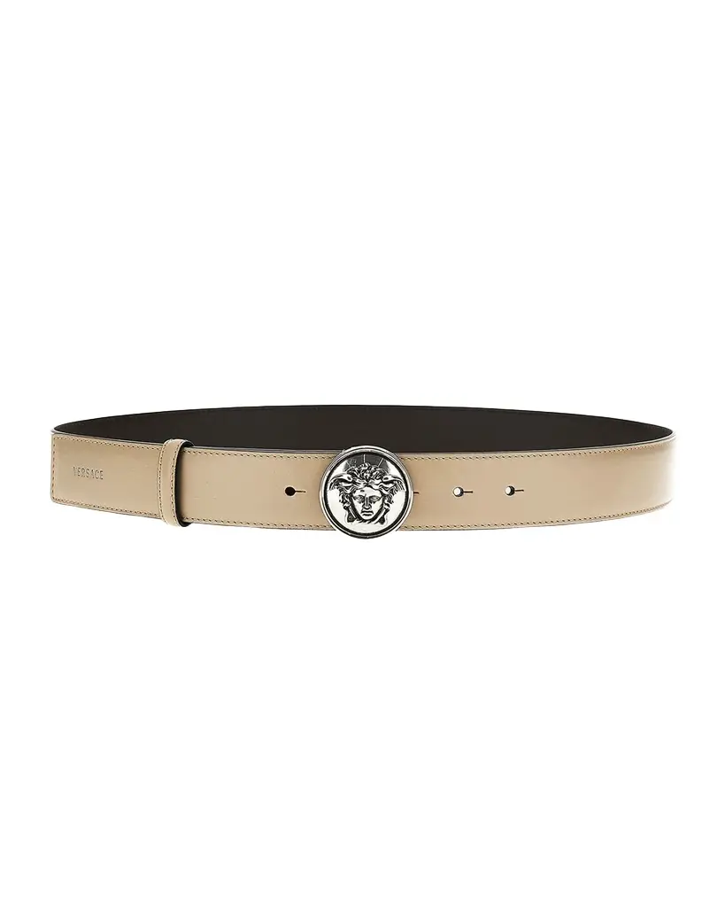 Versace Medusa Leather Belt - Women's Accessories